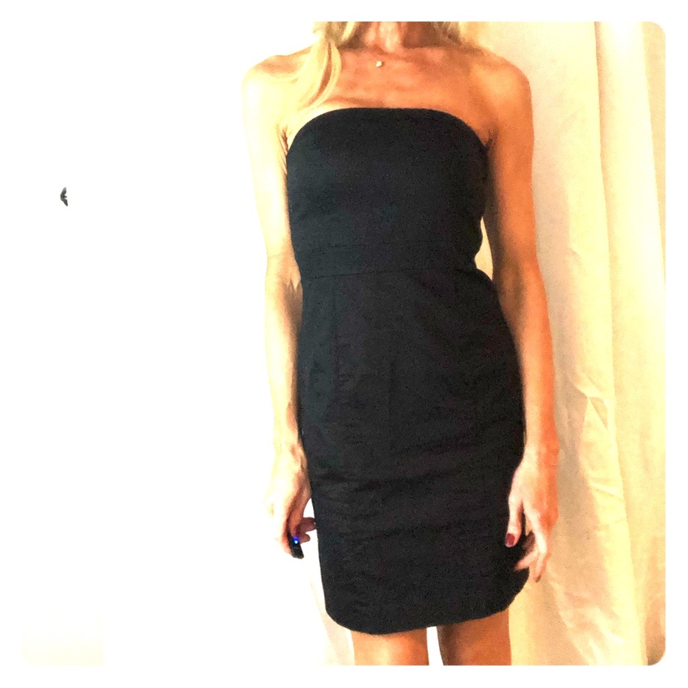 H&M Black Strapless Midi Dress *Great Condition!